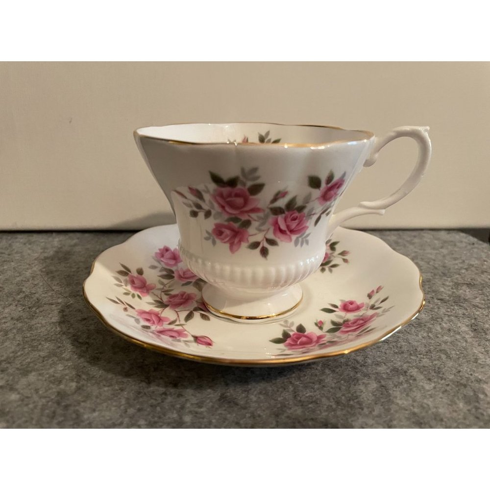Royal Albert Bone China Cup and Saucer Rose Pattern  #1361